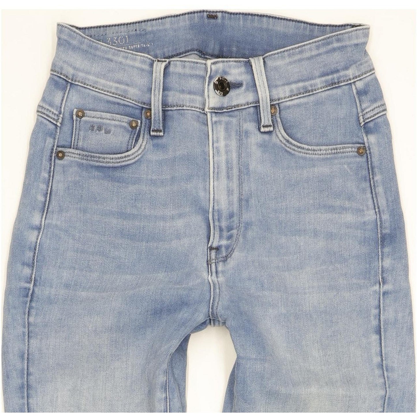 G-Star 3301 Women Blue Skinny Slim Stretch Jeans W25 L27