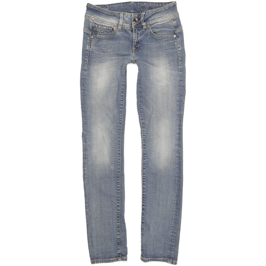 G-Star Midge Saddle Women Blue Straight Slim Stretch Jeans W26 L32