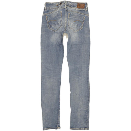 G-Star Midge Saddle Women Blue Straight Slim Stretch Jeans W26 L32
