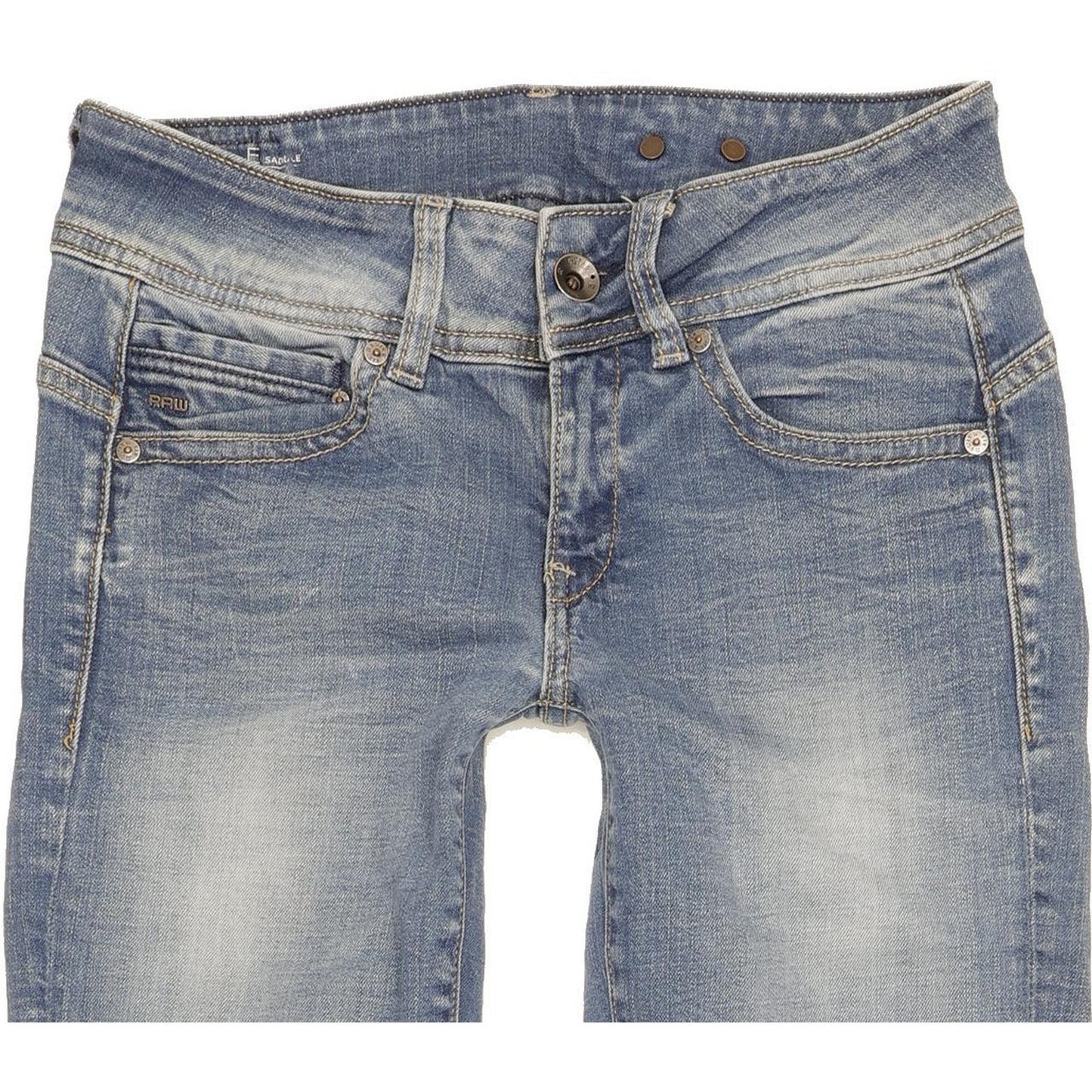 G-Star Midge Saddle Women Blue Straight Slim Stretch Jeans W26 L32
