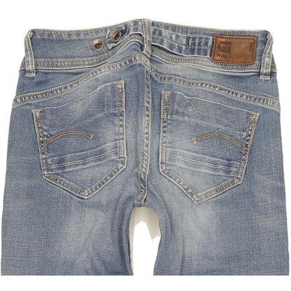 G-Star Midge Saddle Women Blue Straight Slim Stretch Jeans W26 L32