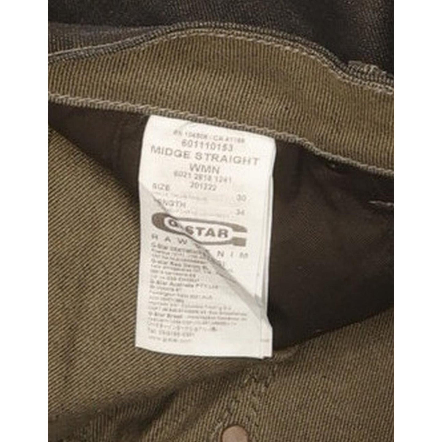 G-Star Midge Women Navy Straight Slim Stretch Jeans W30 L33