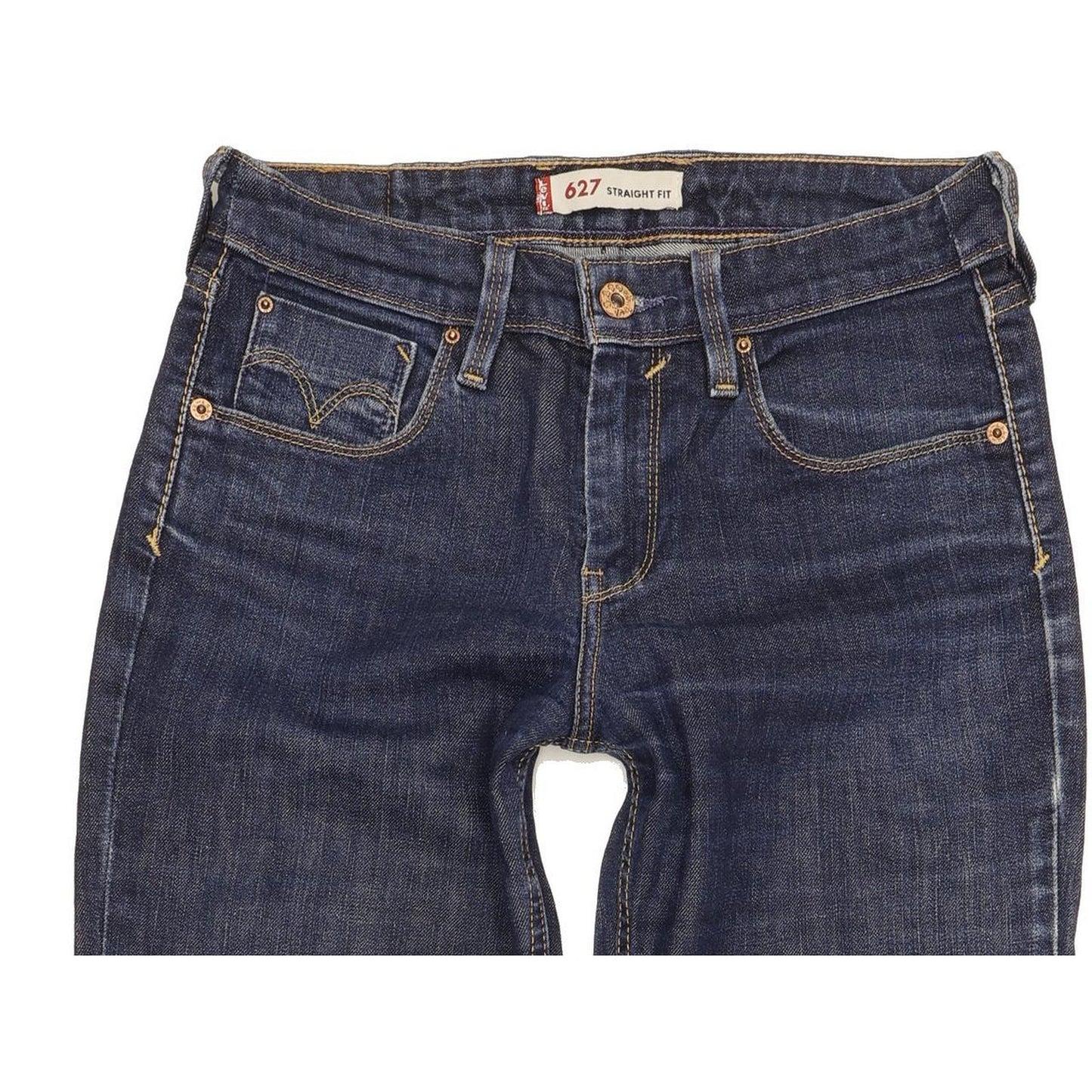Levi's 627 Women Blue Straight Slim Stretch Jeans W27 L31
