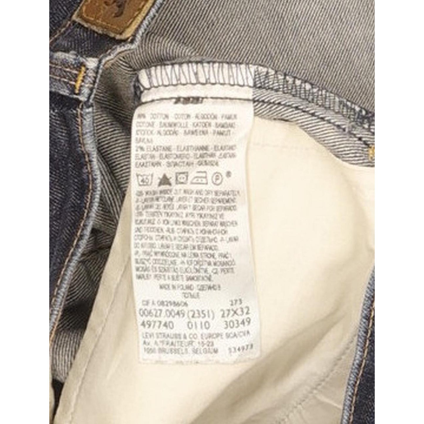 Levi's 627 Women Blue Straight Slim Stretch Jeans W27 L31