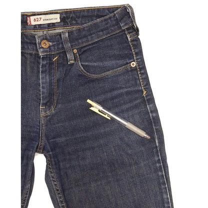 Levi's 627 Women Blue Straight Slim Stretch Jeans W27 L31
