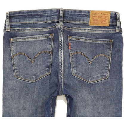 Levi's 711 Women Blue Skinny Slim Stretch Jeans W30 L32