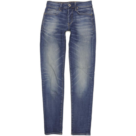 G-Star 3301 Men Blue Straight Slim Stretch Jeans W25 L33