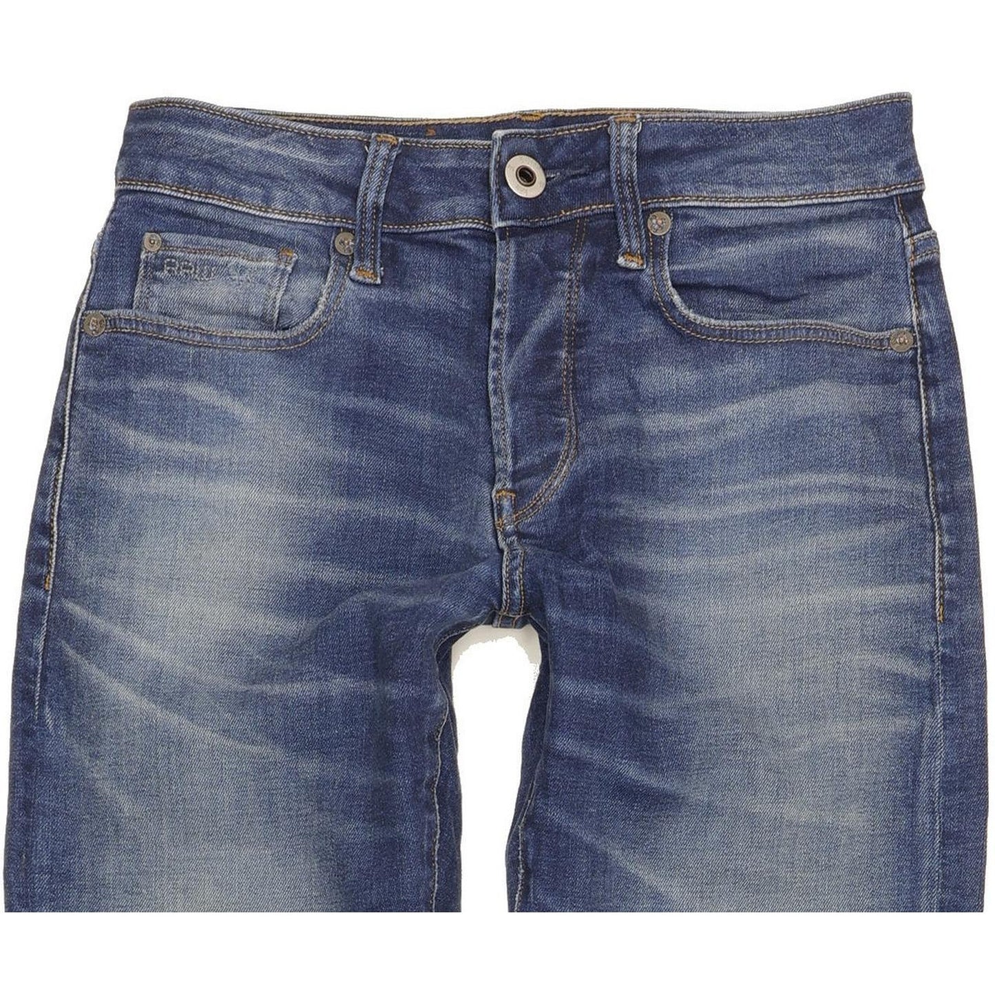 G-Star 3301 Men Blue Straight Slim Stretch Jeans W25 L33
