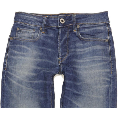 G-Star 3301 Men Blue Straight Slim Stretch Jeans W25 L33