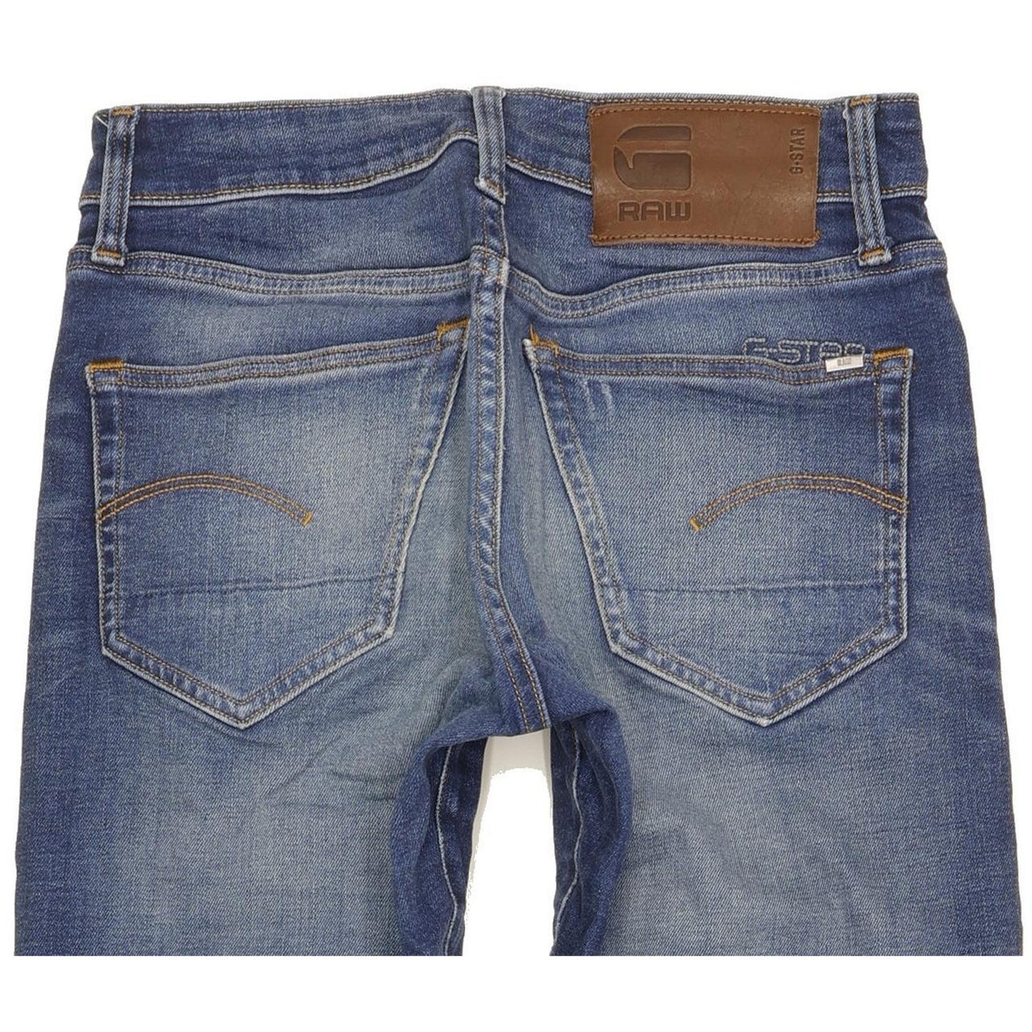 G-Star 3301 Men Blue Straight Slim Stretch Jeans W25 L33