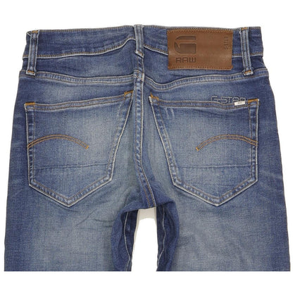 G-Star 3301 Men Blue Straight Slim Stretch Jeans W25 L33