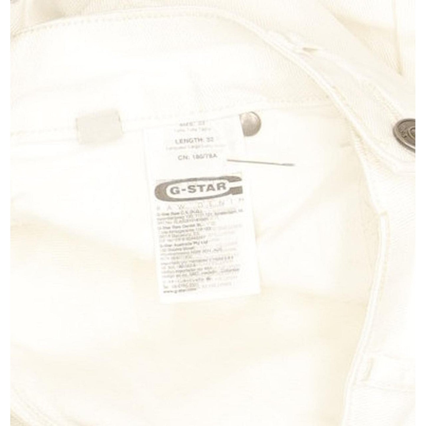 G-Star 5620 3D Men White Tapered Regular Jeans W31 L32