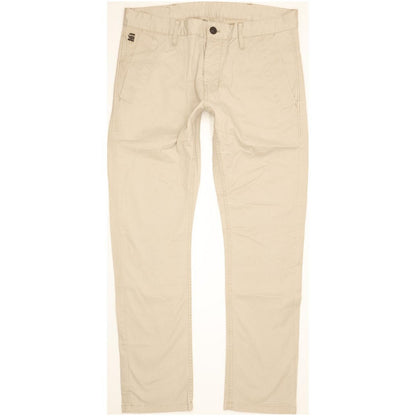 G-Star Valdo Bronson Men Beige Straight Slim Chino Stretch Jeans W36 L32