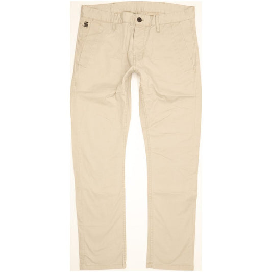 G-Star Valdo Bronson Men Beige Straight Slim Chino Stretch Jeans W36 L32