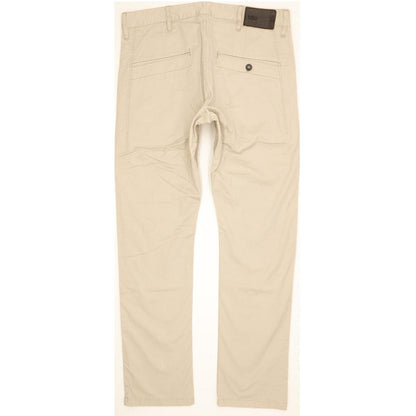 G-Star Valdo Bronson Men Beige Straight Slim Chino Stretch Jeans W36 L32
