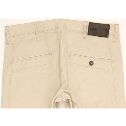 G-Star Valdo Bronson Men Beige Straight Slim Chino Stretch Jeans W36 L32