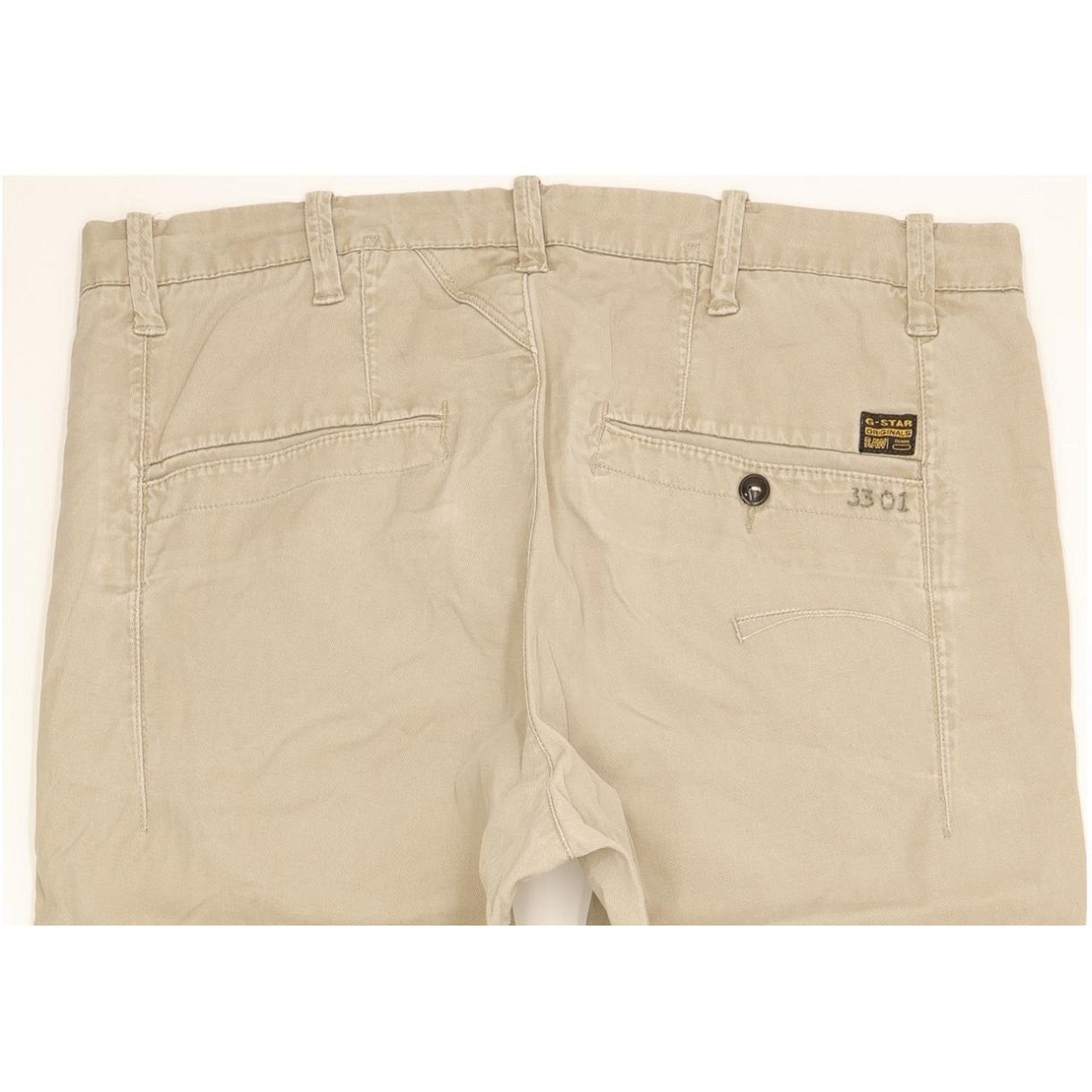 G-Star Laundry Bronson Beige Tapered Loose Chino Stretch Jeans High Waisted W31 L32