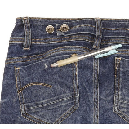 G-Star Midge Saddle Women Blue Straight Slim Stretch Jeans W25 L32