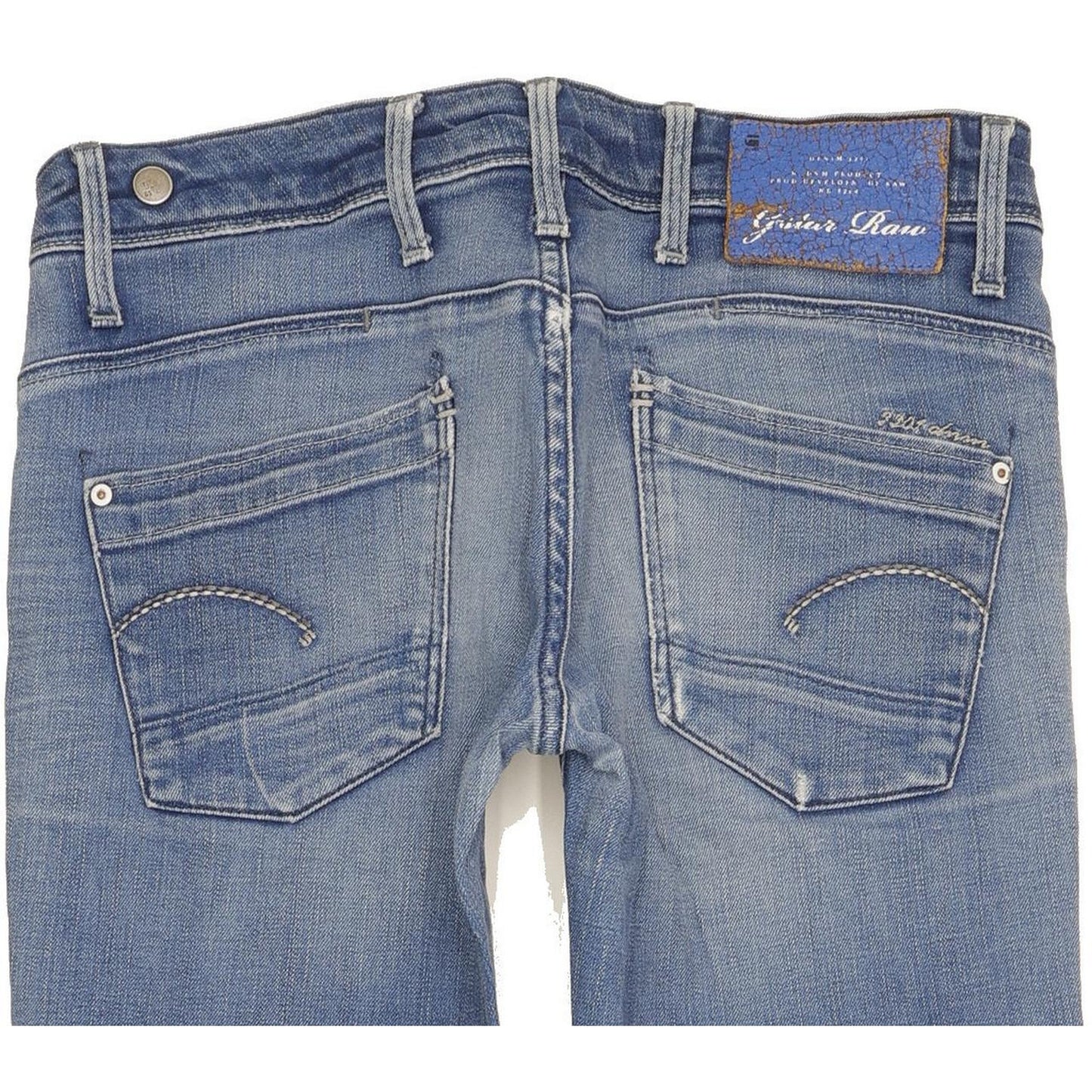G-Star 3301 Women Blue Skinny Slim Jeans W26 L34