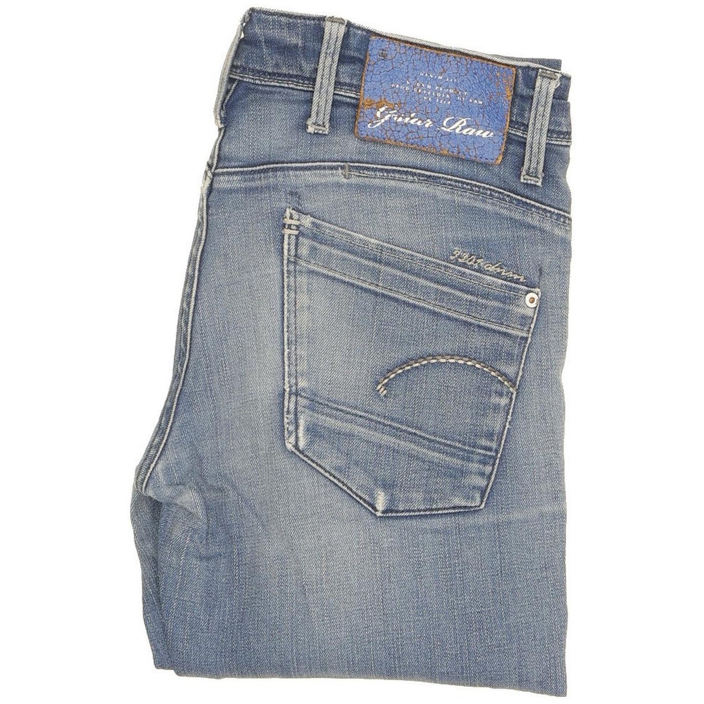 G-Star 3301 Women Blue Skinny Slim Jeans W26 L34