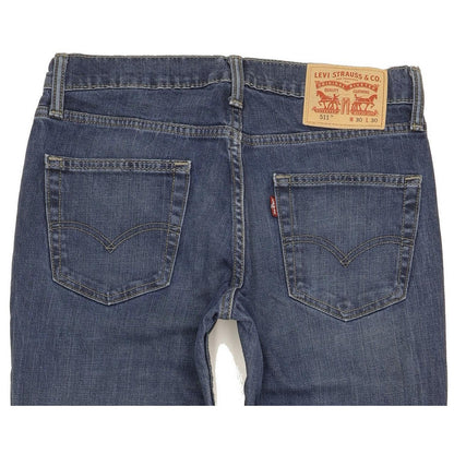 Levi's 511 Men Blue Straight Slim Stretch Jeans W30 L30