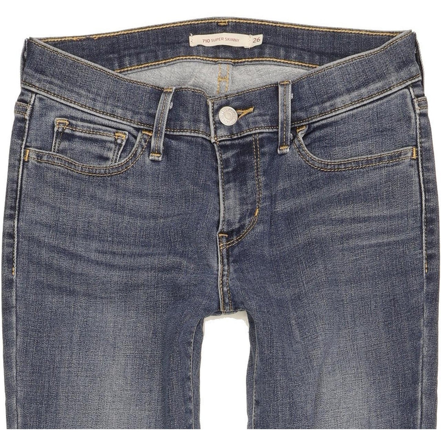 Levi's 710 Super Women Blue Skinny Slim Stretch Jeans W26 L30