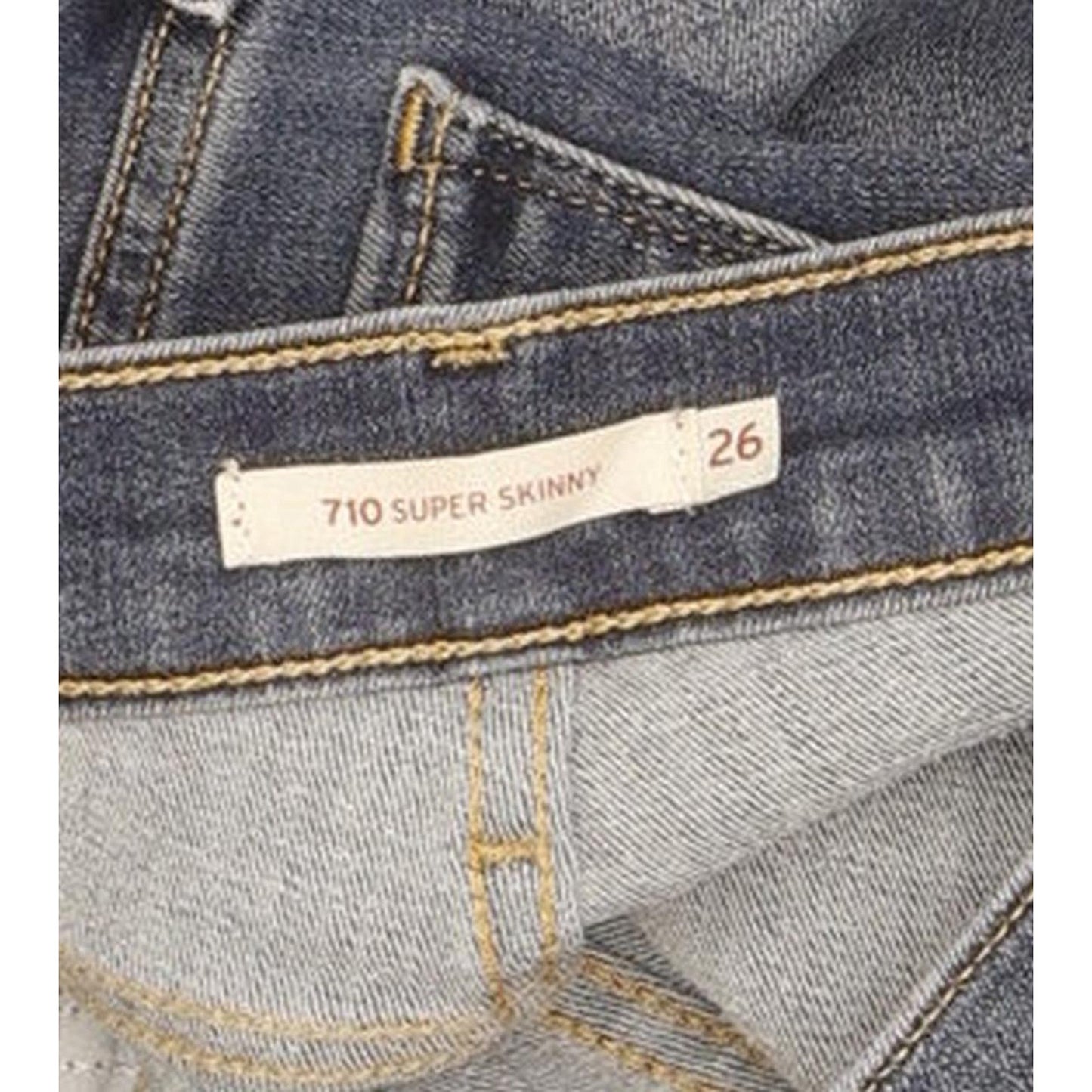 Levi's 710 Super Women Blue Skinny Slim Stretch Jeans W26 L30