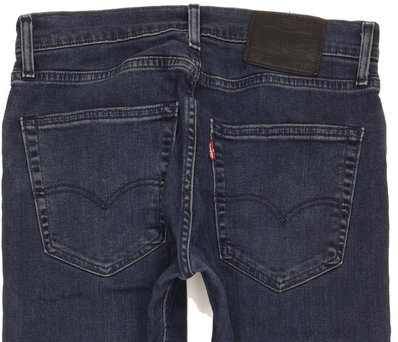 Levi's 512 Men Navy Tapered Slim Stretch Jeans W30 L30