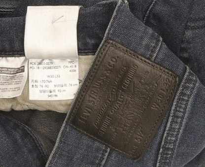 Levi's 512 Men Navy Tapered Slim Stretch Jeans W30 L30