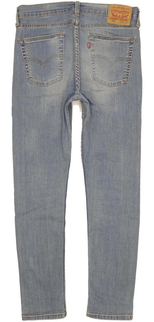 Levi's 510 Men Blue Skinny Slim Stretch Jeans W34 L31