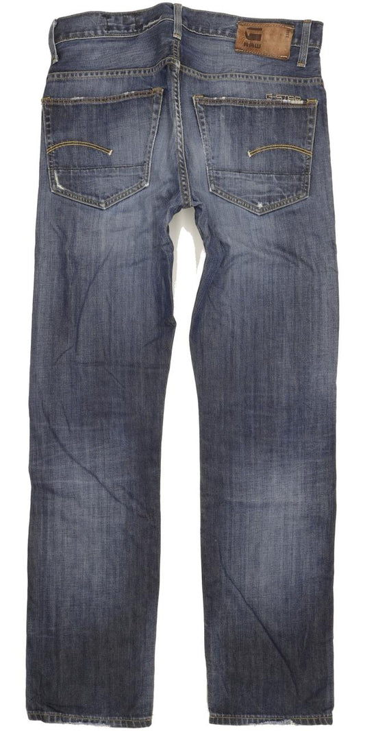 G-Star 3301 Men Blue Straight Regular Jeans W32 L34