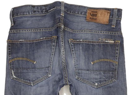 G-Star 3301 Men Blue Straight Regular Jeans W32 L34
