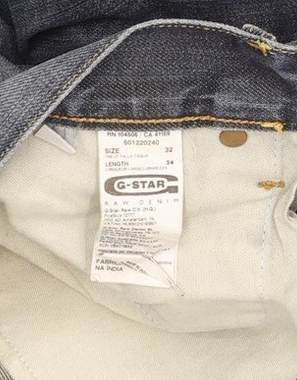 G-Star 3301 Men Blue Straight Regular Jeans W32 L34
