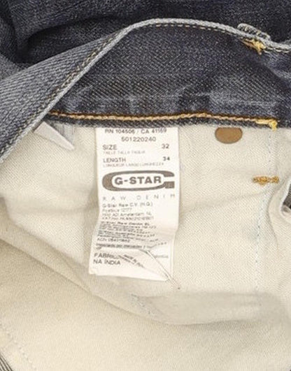 G-Star 3301 Men Blue Straight Regular Jeans W32 L34