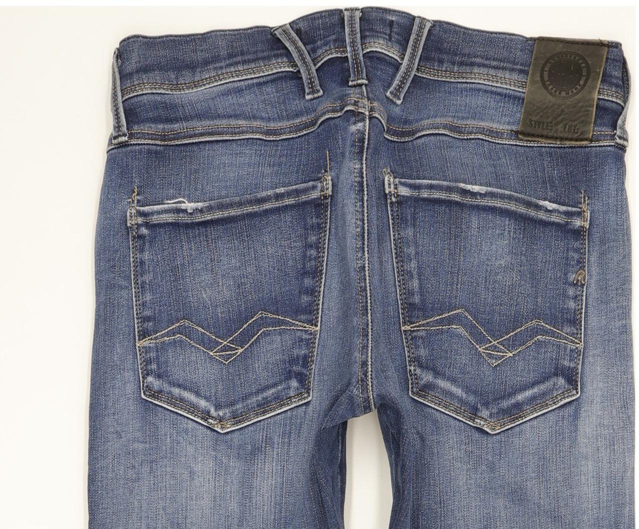 Replay Anbass Men Blue Skinny Slim Stretch Jeans W28 L32