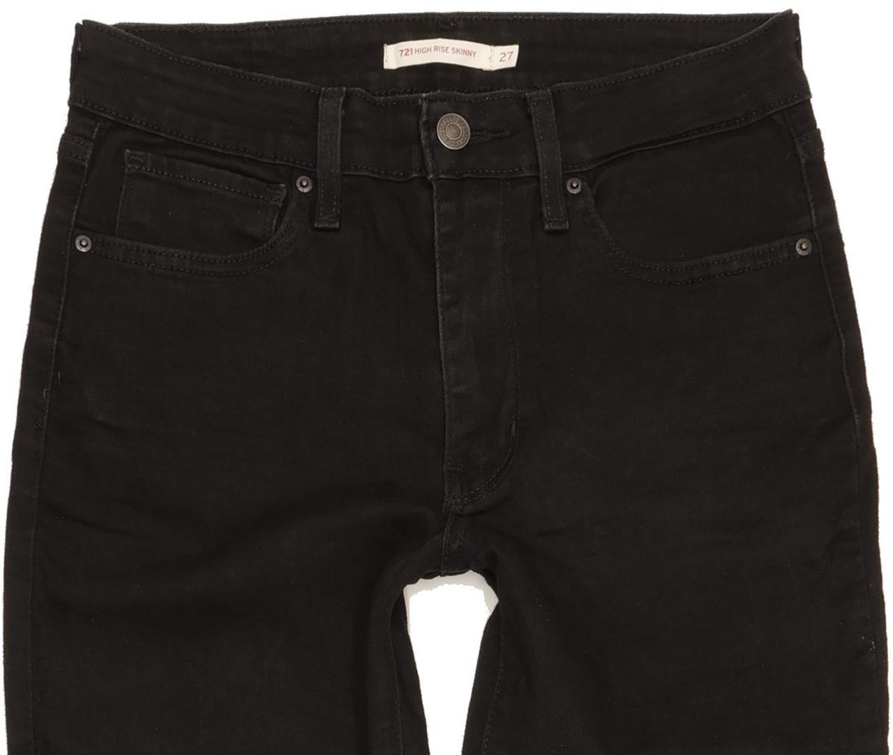 Levi's 721 Women Black Skinny Slim Jeans W27 L31