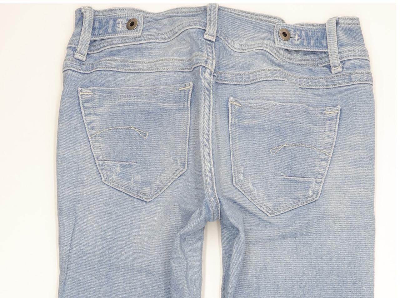 G-Star New Ford Women Blue Straight Slim Stretch Jeans W26 L30