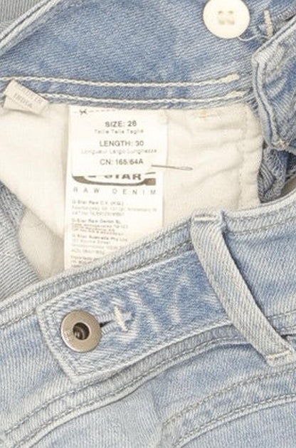 G-Star New Ford Women Blue Straight Slim Stretch Jeans W26 L30