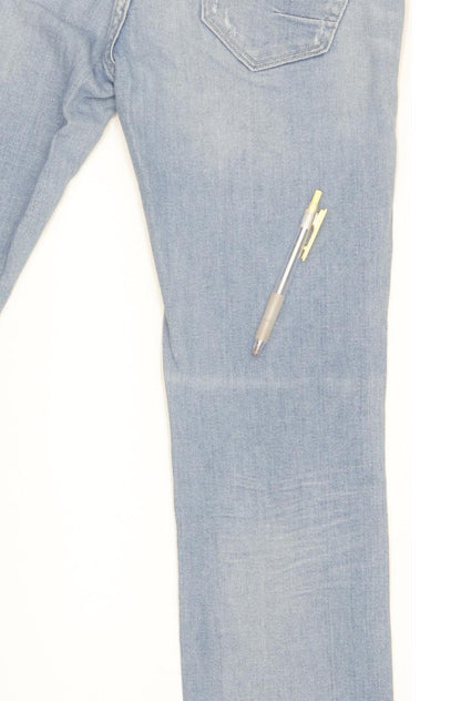 G-Star New Ford Women Blue Straight Slim Stretch Jeans W26 L30
