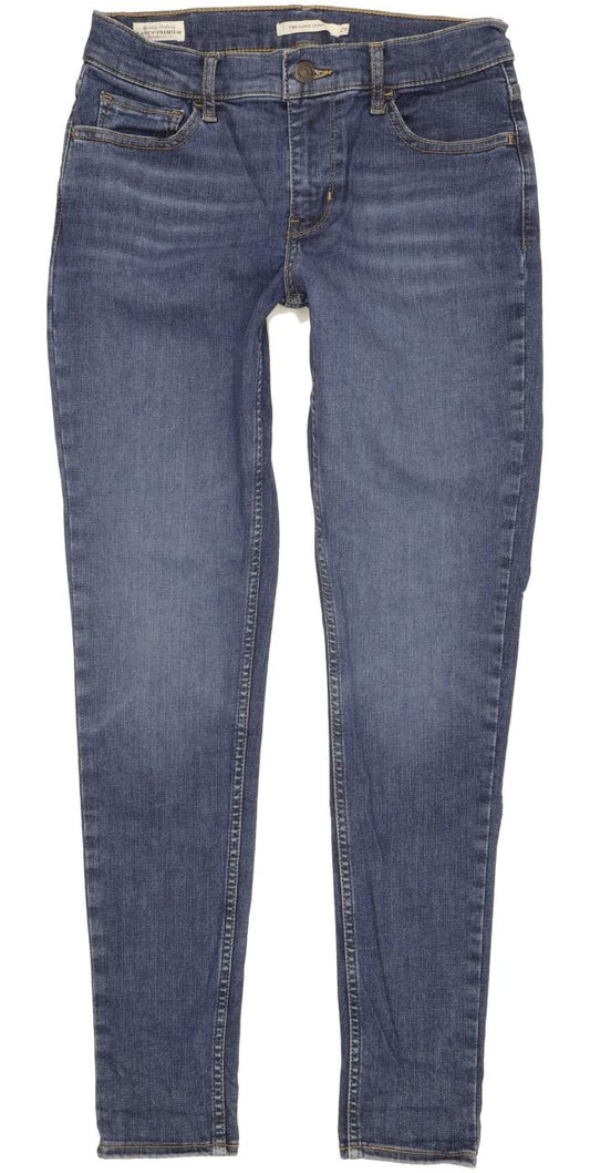 Levi's 710 Super Women Blue Skinny Slim Stretch Jeans W29 L30