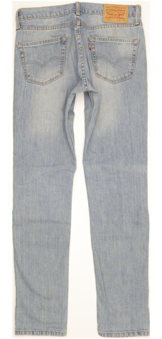 Levi's 511 Men Blue Straight Slim Stretch Jeans W30 L34