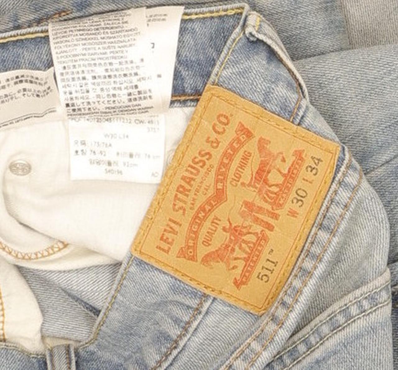 Levi's 511 Men Blue Straight Slim Stretch Jeans W30 L34