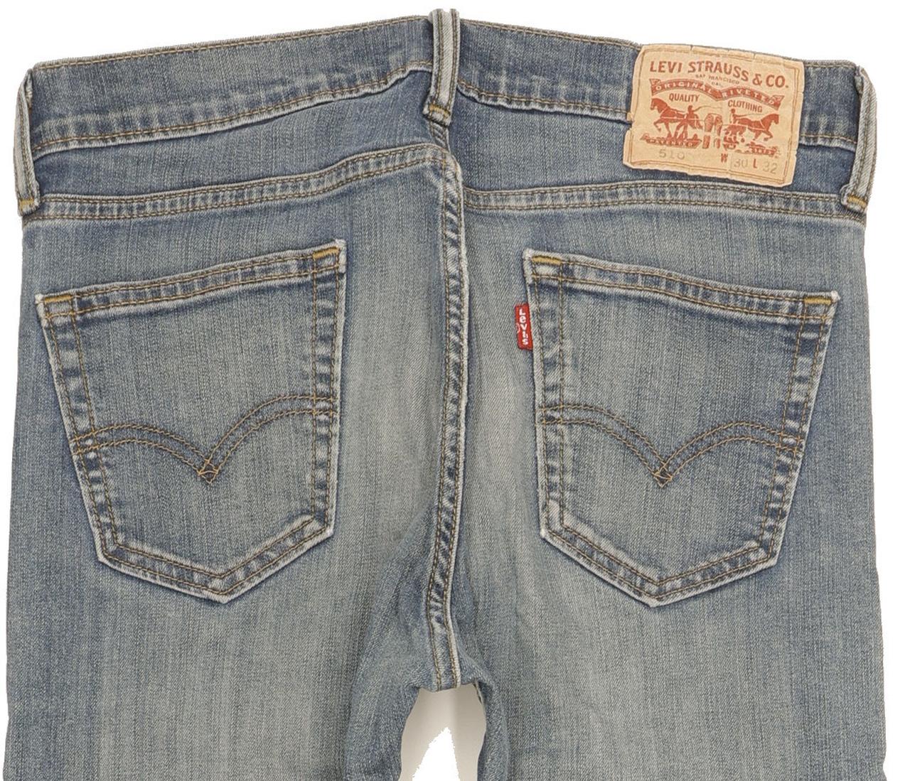 Levi's 511 Men Blue Straight Slim Stretch Jeans W30 L30