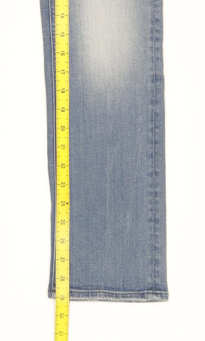 G-Star 3301 Women Blue Straight Slim Stretch Jeans W27 L29
