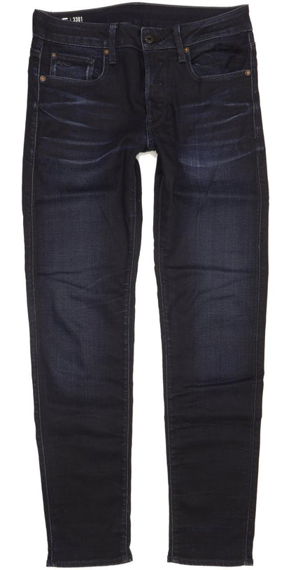 G-Star 3301 Women Navy Straight Slim Stretch Jeans W28 L31