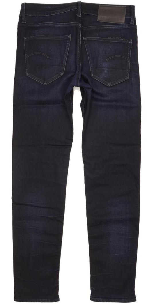G-Star 3301 Women Navy Straight Slim Stretch Jeans W28 L31
