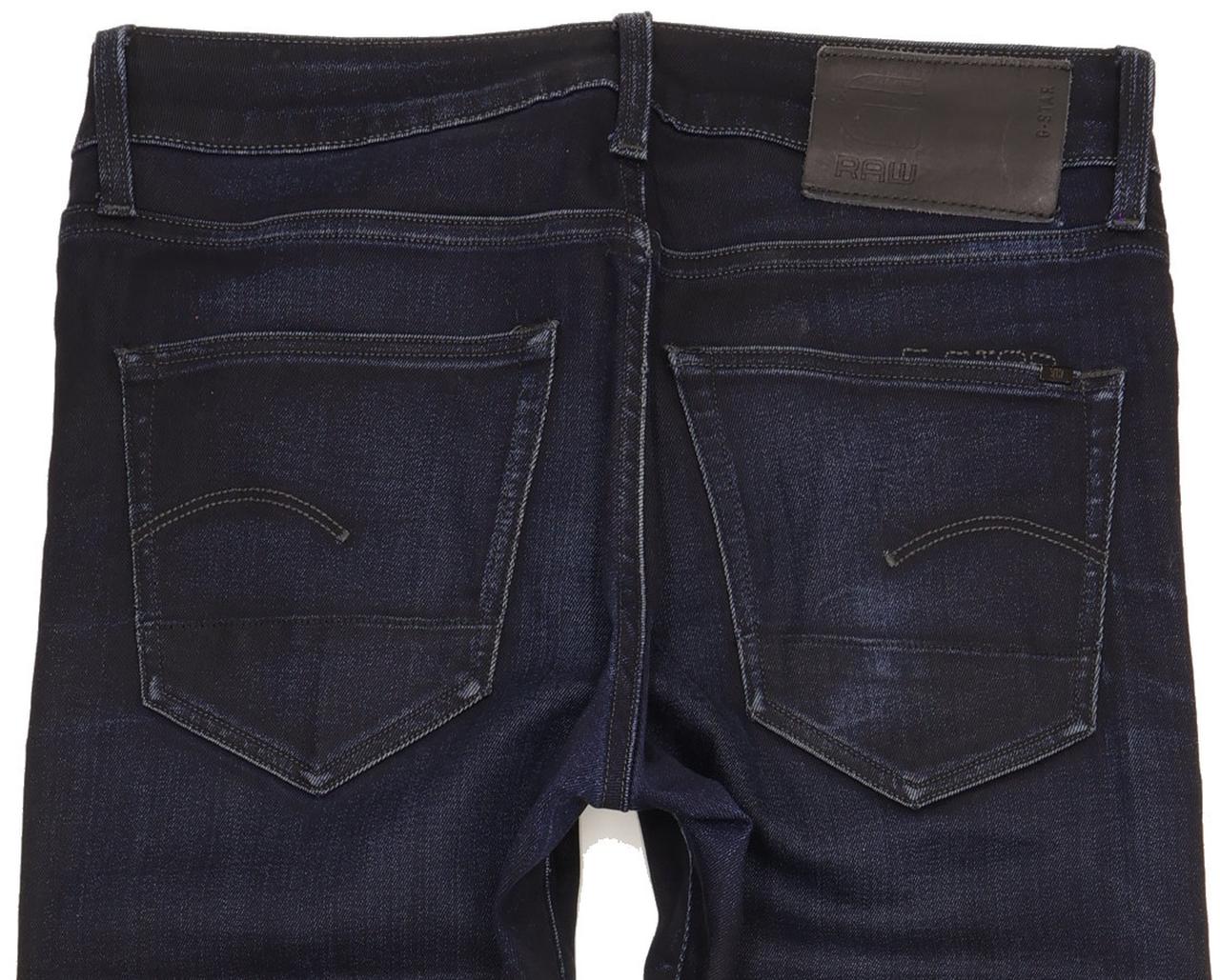 G-Star 3301 Women Navy Straight Slim Stretch Jeans W28 L31