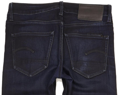 G-Star 3301 Women Navy Straight Slim Stretch Jeans W28 L31