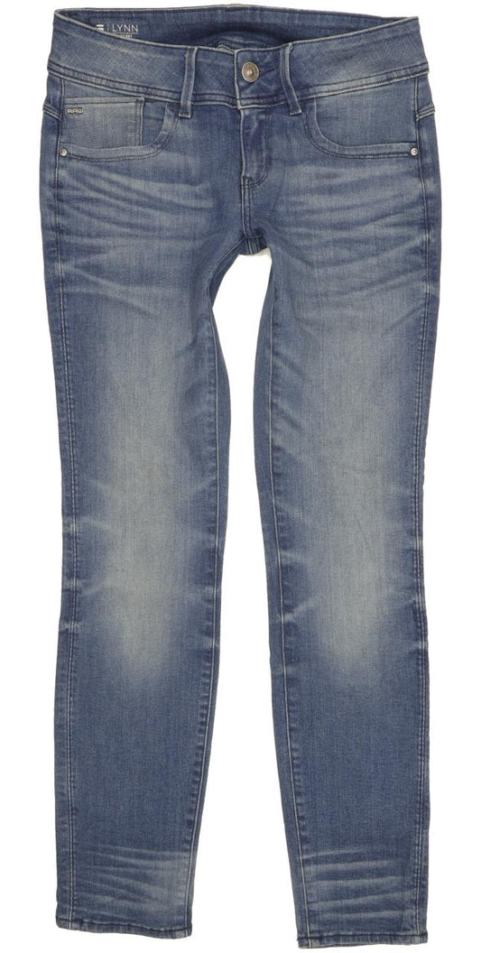 G-Star Lynn Mid Women Blue Skinny Slim Stretch Jeans W29 L30