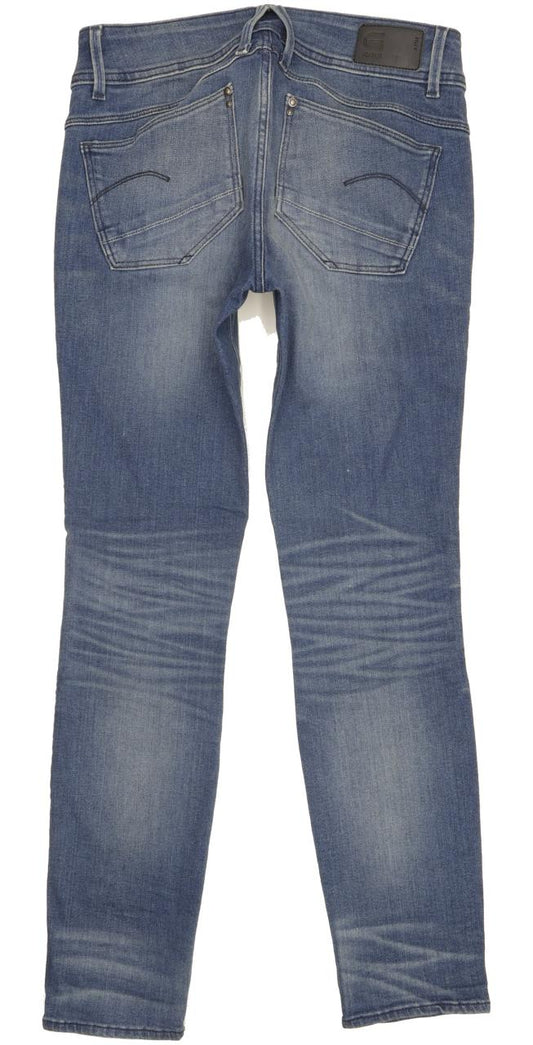 G-Star Lynn Mid Women Blue Skinny Slim Stretch Jeans W29 L30